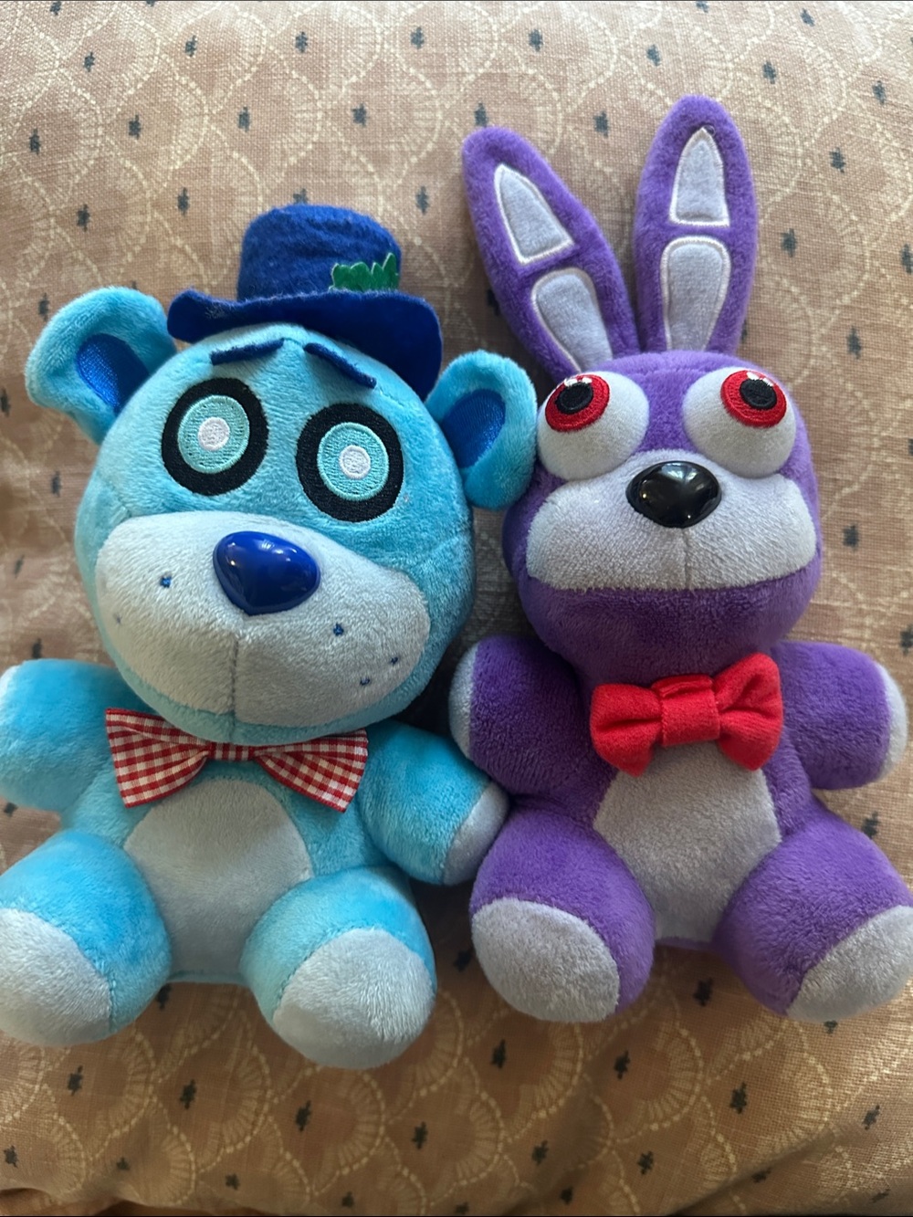 Purple Bunny and Blue Bear Plush Toy Set - Soft Kids Stuffed Animals